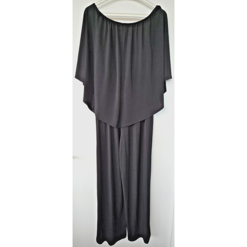 Sunny Leigh Drop Shoulder Flowy Strapless Overalls Jumpsuit Sz M Goth Festive - Picture 4 of 16